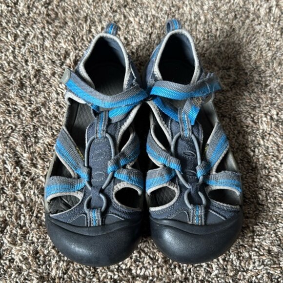 Keen Boys Youths Sandles Blue Size Approx 4 - Picture 1 of 9